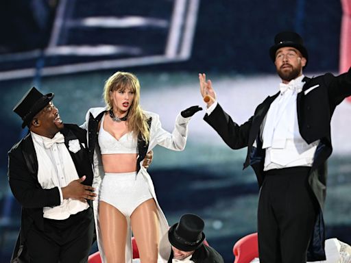 Travis Kelce says it was his idea to join Taylor Swift on stage - and reveals her reaction to his plan