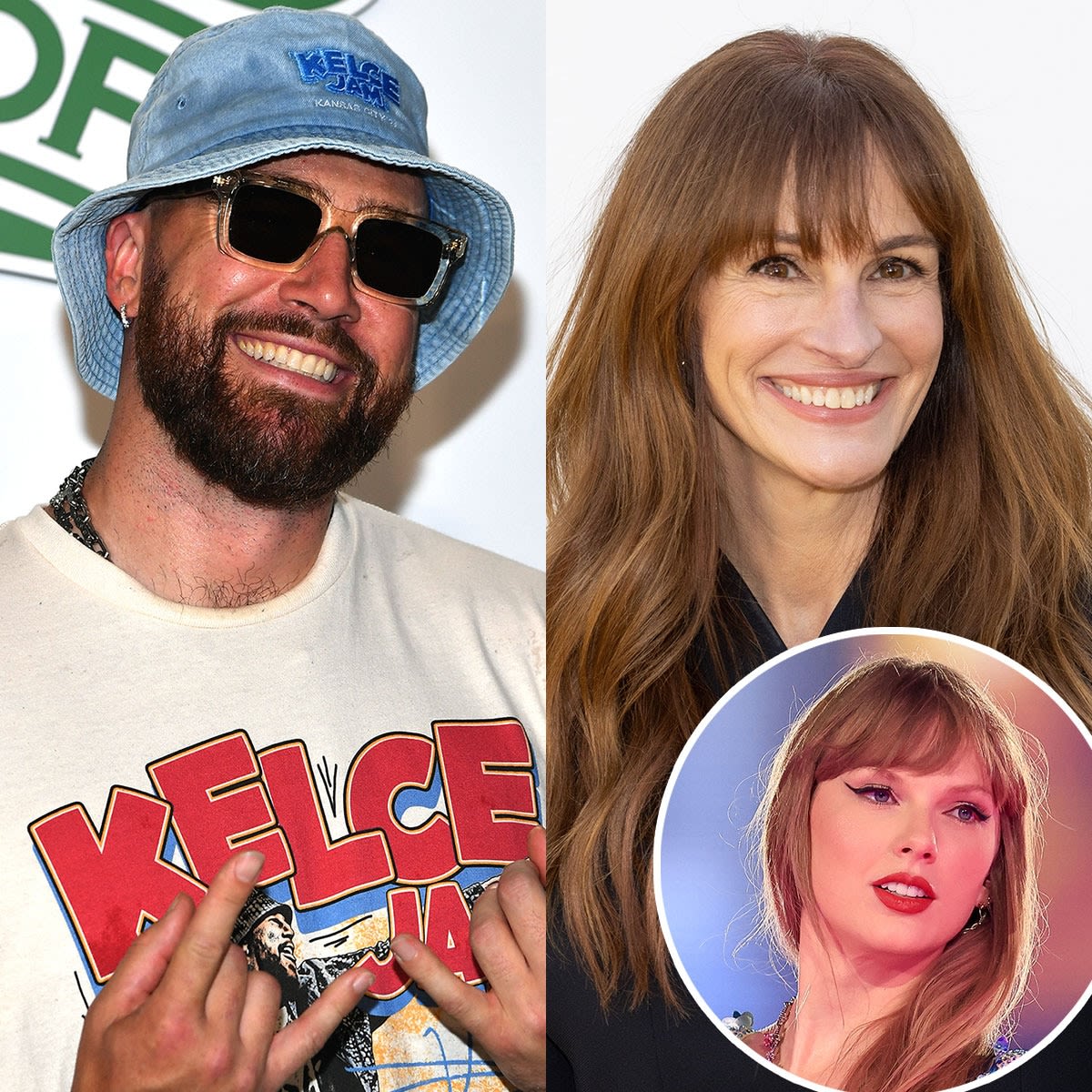 Travis Kelce Watches Taylor Swift's Dublin Show With Julia Roberts