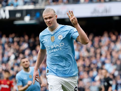 Haaland nets 4 goals as Man City routs Wolves 5-1 to stay in control of Premier League title race