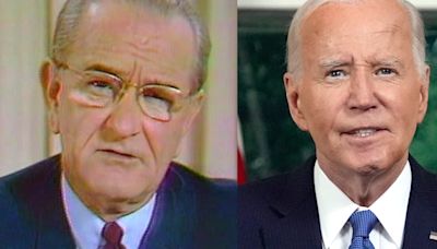 Biden's withdrawal from the race has echoes of LBJ