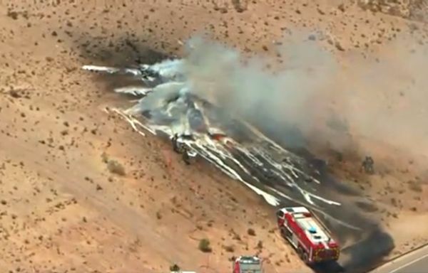 Albuquerque military plane crashes at end of runway
