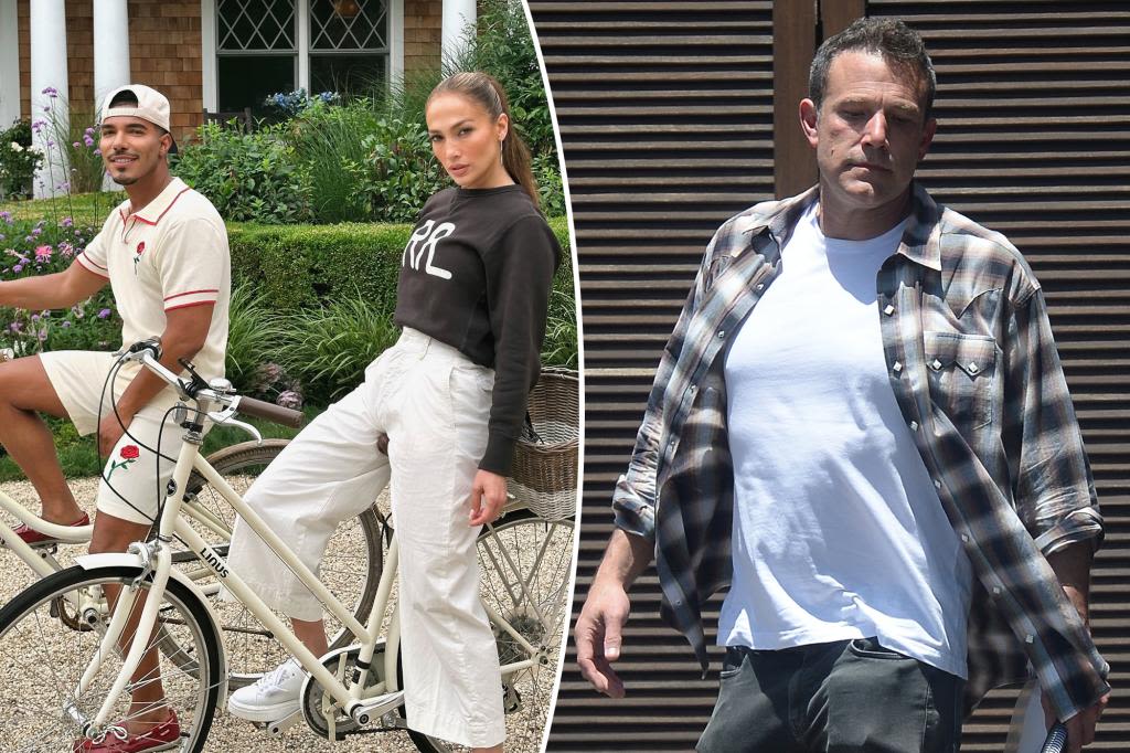 Jennifer Lopez goes for bike ride in the Hamptons while Ben Affleck remains in LA: ‘You must keep moving’