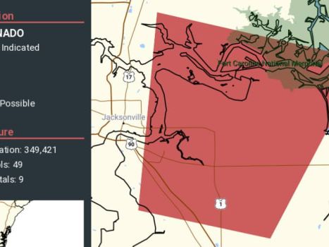 Tornado Warning issued for Duval County until 2:45 p.m.