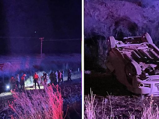 Fatal accidente deja dos muertos y tres lesionados en la carretera Parral-Matamoros