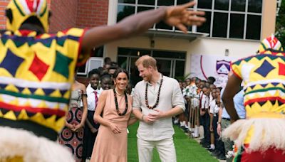 Mixing games and education, Prince Harry and Meghan arrive in Nigeria to promote mental health