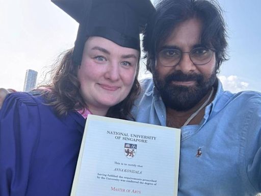 Pawan Kalyan’s wife Anna graduates with a Master's degree from University of Singapore. Watch