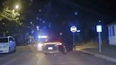 Dodge Charger Slams Into Cop During Rainy Chase