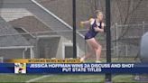 Pine Bluffs’, Jessica Hoffman, sweeps 2A State Track & Field throwing events