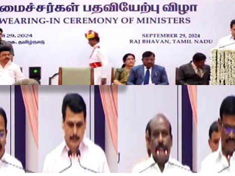 Udhayanidhi assumes charge as TN Dy CM, Senthilbalaji, three others sworn in as Ministers