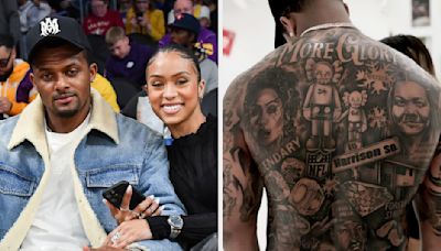 Deshaun Watson Gets Huge Back Tattoo Featuring His Girlfriend's Face, KAWS, and MLK In A Fitted