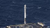 A SpaceX rocket booster was ruined after toppling over in rough waters