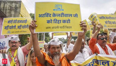 INDIA bloc leaders gather at Jantar Mantar, demand release of Delhi CM Arvind Kejriwal