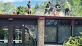 Firefighters train on building to be torn down