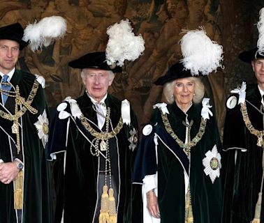 Prince William, King Charles, Queen Camilla and Prince Edward Star in Regal New Portrait (Wearing Plumed Hats!)