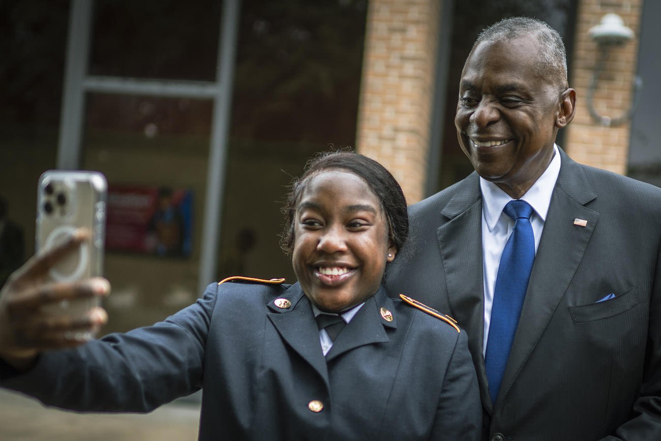 'Something Bigger than Yourself': Defense Secretary Austin Pitches Service to Historically Black College