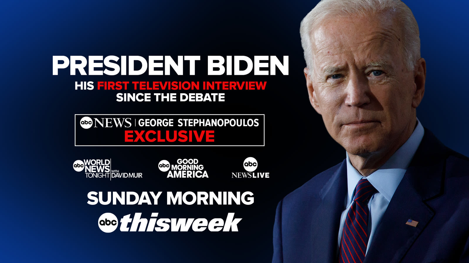 President Joe Biden to sit down with ABC News on Friday for first interview since debate