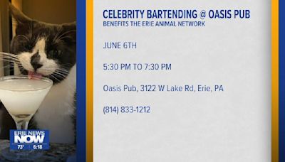 Celebrity Bartending at Oasis Pub for Erie Animal Network