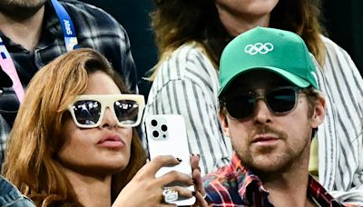 Ryan Gosling and wife Eva Mendes make a rare appearance with their daughters at the Olympics