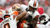Browns' top-rated defense shows fight from warmups to finish in flattening high-powered 49ers