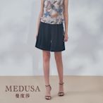 現貨【MEDUSA 曼度莎】垂墜感 反褶及膝西裝短褲（M-XL）｜女短褲 女西裝褲 及膝短褲