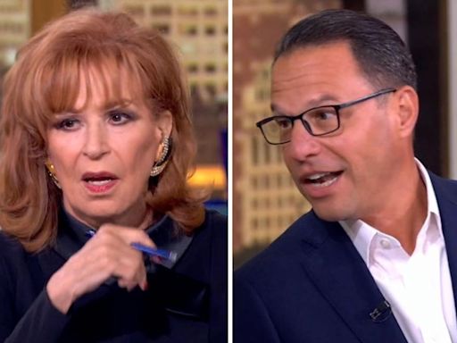 Joy Behar flusters Gov. Josh Shapiro after turning his remark about hooking up with Ana Navarro into something dirty: "Was that on-air?"