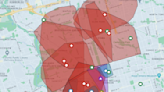Here's a map of the massive Hydro power outage in Toronto