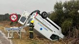 Impactante accidente: una ambulancia volcó en el medio de la ruta mientras trasladaba de urgencia a un nene