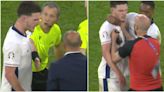 Slovakia staff member grabs Declan Rice's neck in furious post-match scenes