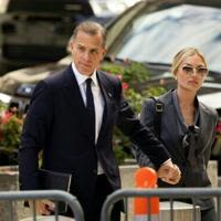 Hunter Biden arrives at court joined by his wife Melissa Cohen Biden, in Wilmington, Delaware on June 3, 2024