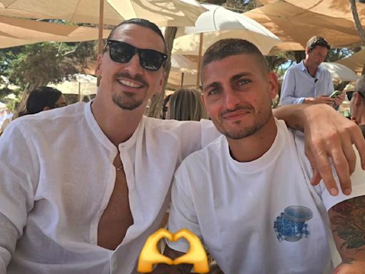 Photo: Ibrahimovic enjoys mini-vacation with former teammate Verratti