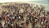 Thousands flock to Tybee Island for an Orange Crush which sees increased police presence