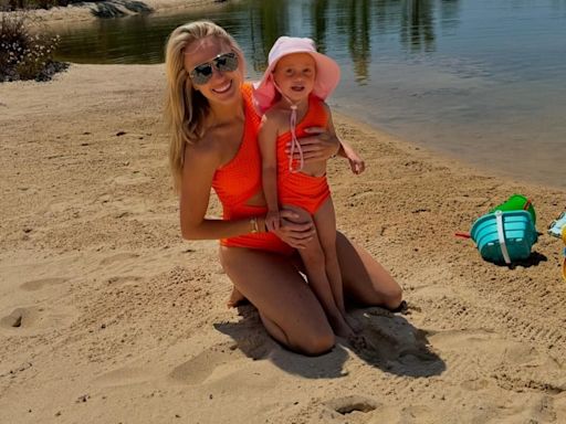 Patrick Mahomes' swimsuit-clad wife Brittany twins with daughter in beach photo