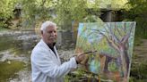 Mitxel, el pamplonés que pinta cuadros en medio de la naturaleza