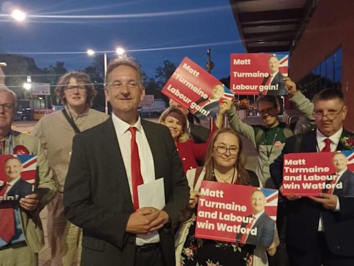 Labour candidate Matt Turmaine voted in as Watford MP