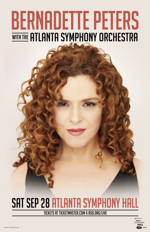 Bernadette Peters with the Atlanta Symphony Orchestra in Atlanta at Atlanta Symphony Hall 2024