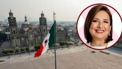 Xóchitl Gálvez pide mantener la Bandera en el Zócalo, durante la Marea Rosa