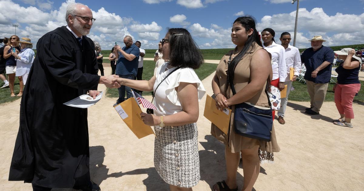 Citizenship ceremony held at Field of Dreams movie site