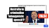 Australia plans to criminalise non-consensual deepfake pornography, not 'misogynistic speech'