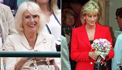 Queen Camilla Unexpectedly Carries 'Lady Dior' Handbag Famously Worn and Named After Princess Diana