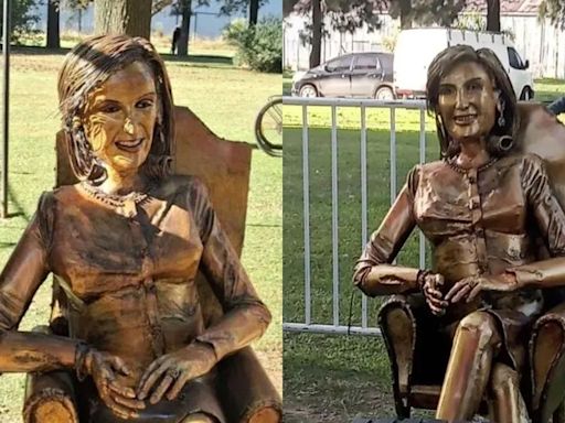 Repusieron la polémica estatua de Mirtha Legrand en Villa Cañás