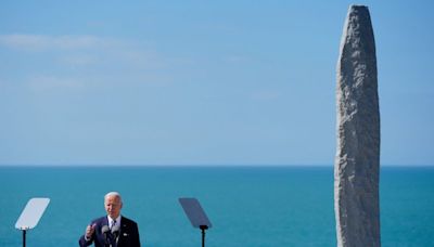 President Joe Biden praises Rangers who scaled Pointe du Hoc during D-Day speech