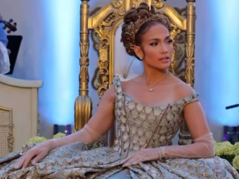 You need to see JLo's regal ballgown for her Bridgerton birthday party