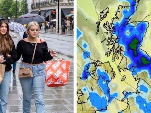 Exact areas in the UK set to be battered by huge summer washout - new maps