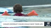 The color of your child’s swimsuit can play a role in their safety at the pool, experts say
