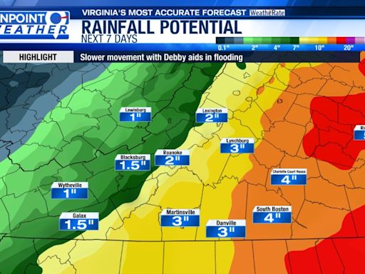 Pinpoint Weather: Tracking heavy rain threat from Debby