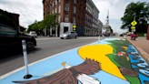 Ground mural debuts in downtown Bangor