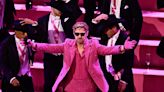 Ryan Gosling Brings the Kenergy to the Oscars in a Crystal-Studded Barbie-Pink Suit