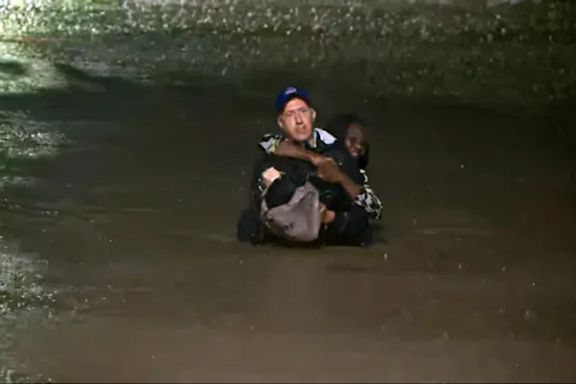 Watch: FOX Weather meteorologist rescues woman from rising floodwaters in Atlanta