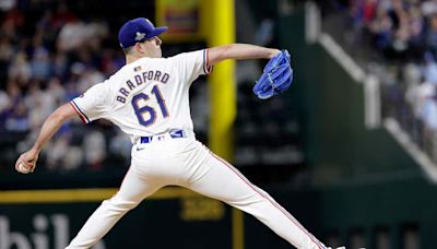 Arrow pointing up for injured Texas Rangers pitchers Cody Bradford, Josh Sborz