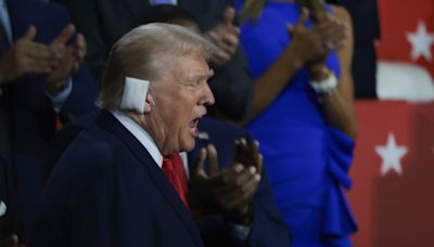 RNC 2024 live: Trump appears wearing bandage after being shot as first day of convention comes to an end